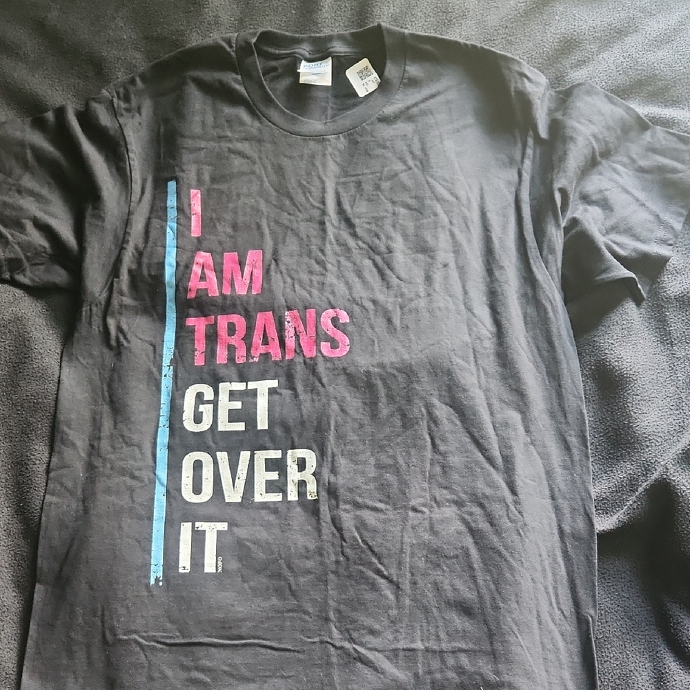 Black Graphic T-Shirt with Bold Text